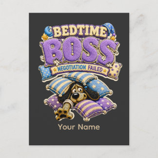 Postal Camiseta Divertida de Dormir Jefe