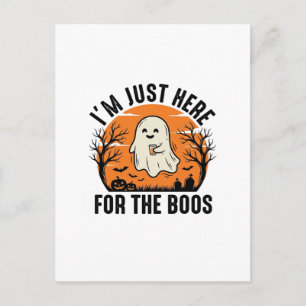 Postal Camiseta Divertida de Fantasma de Halloween Solo E