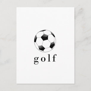 Postal Camiseta divertida de fútbol de golf