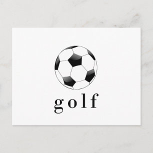 Postal Camiseta divertida de fútbol Golf