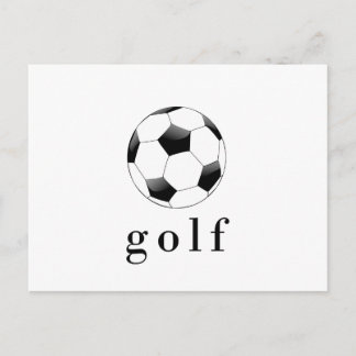 Postal Camiseta divertida de fútbol Golf