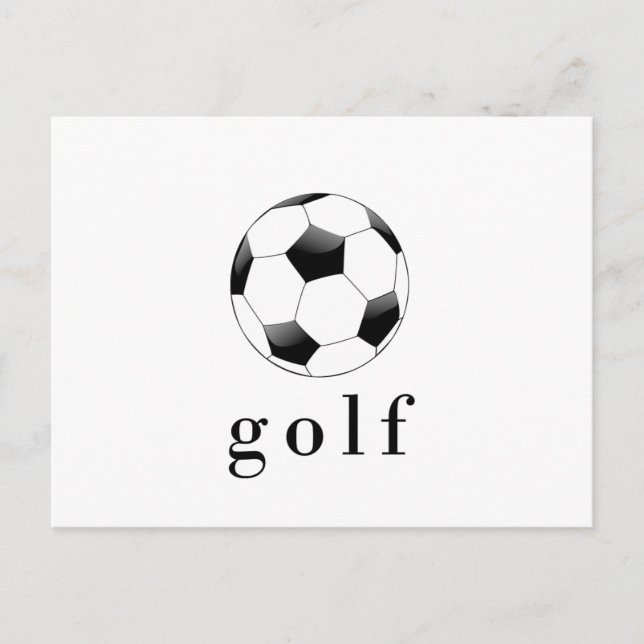 Postal Camiseta divertida de fútbol Golf (Anverso)
