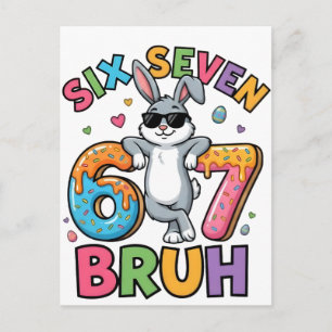 Postal Camiseta divertida del meme del conejo de Pascua S