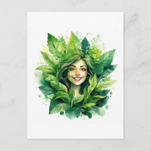 Postal Camiseta divertida para mamá de plantas con diseño