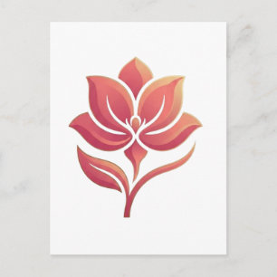 Postal Camiseta estética de flor de loto minimalista herm