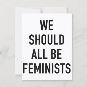 Postal Camiseta feminista - Todos deberíamos ser feminist