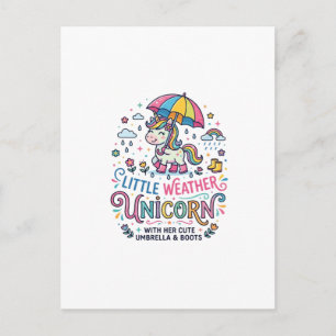 Postal Camiseta Gráfica Unicornio Pequeño Tiempo Unicorni