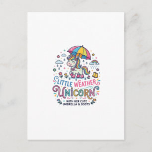 Postal Camiseta Gráfica Unicornio Pequeño Tiempo Unicorni