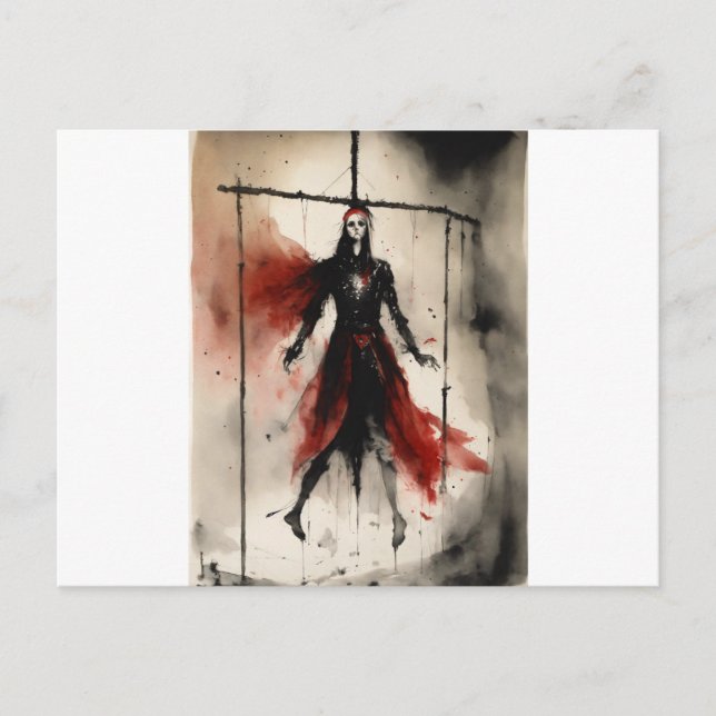 Postal Camiseta Metalizado de muerte por problemas de cir (Anverso)