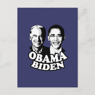 Postal Camiseta Obama Biden