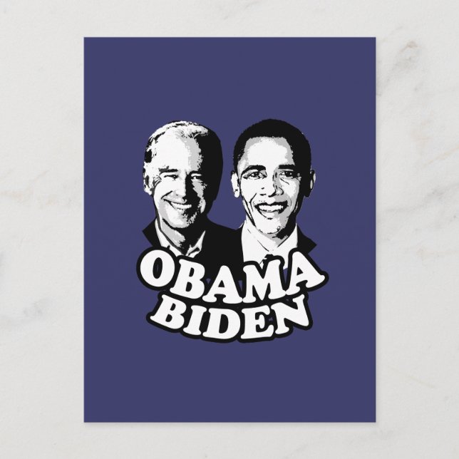 Postal Camiseta Obama Biden (Anverso)