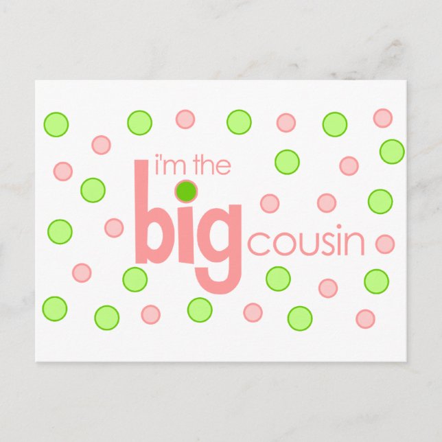 Postal Camiseta polkadot, prima grande (Anverso)