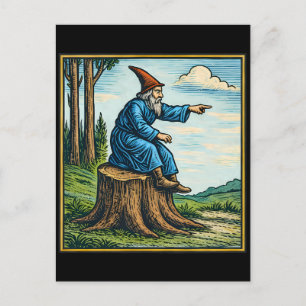 Postal Camiseta Retro de Fantasía Medieval de Jinete de C