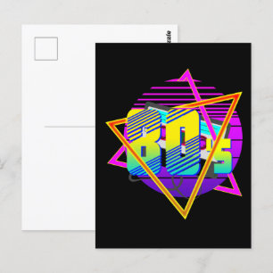 Postal Camiseta Retro Vintage de la puesta del sol de los