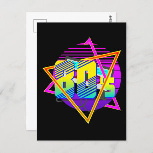 Postal Camiseta Retro Vintage de Sunset de los años 80