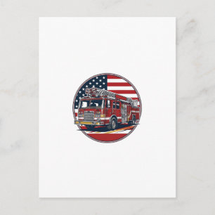 Postal Camiseta Vectorial de Círculo de Bandera Americana