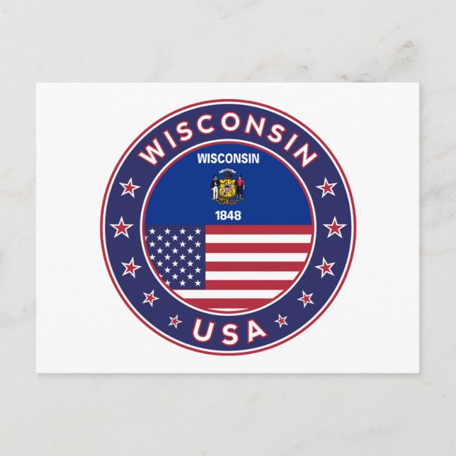 Postal Camiseta Wisconsin, (Anverso)