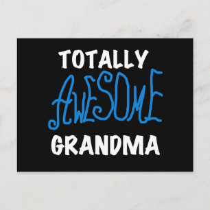 Postal Camisetas azules y regalos de la abuela totalmente