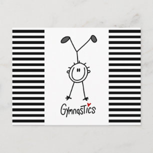 Postal Camisetas básicas de gimnasta masculino de figura
