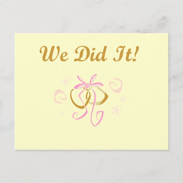 Postal Camisetas bodas Hicimos camisetas y regalos (Anverso)