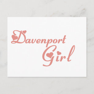 Postal Camisetas Chica de Davenport
