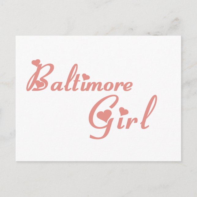 Postal Camisetas Chicas de Baltimore (Anverso)