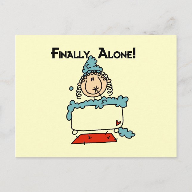 Postal Camisetas de baño de burbujas y regalos (Anverso)