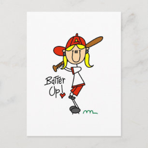 Postal Camisetas de béisbol para niñas y regalos