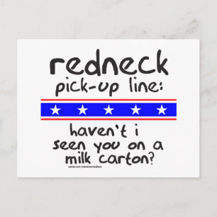 POSTAL CAMISETAS DE CARTÓN DE LECHE DE LECHE DE REDNECK
