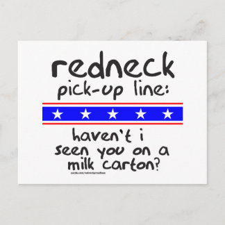 POSTAL CAMISETAS DE CARTÓN DE LECHE DE LECHE DE REDNECK