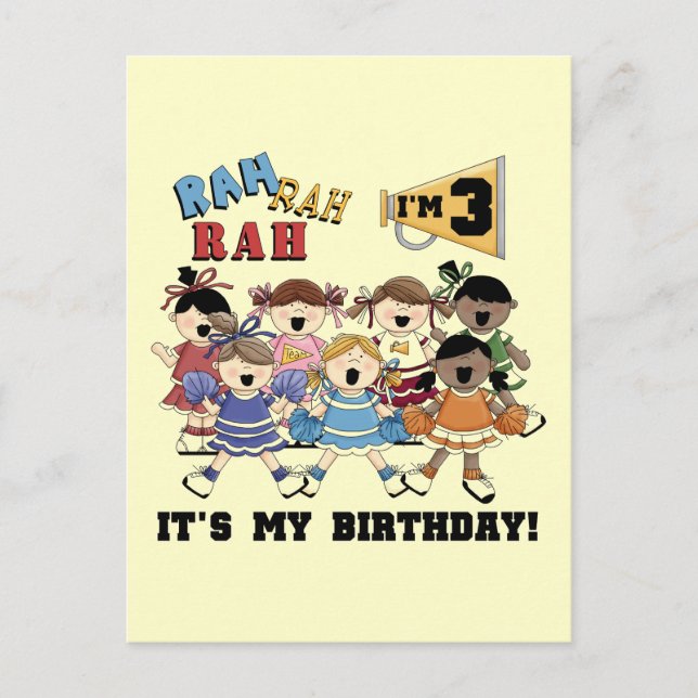 Postal Camisetas de cumpleaños y regalos animadores (Anverso)