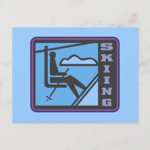 Postal Camisetas de esquí y regalos