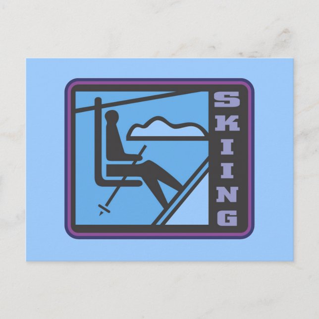 Postal Camisetas de esquí y regalos (Anverso)