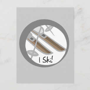Postal Camisetas de esquí y regalos