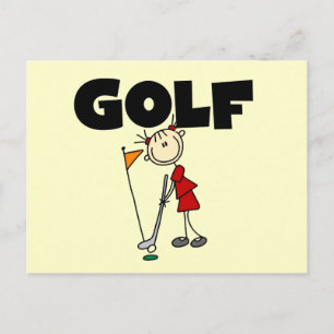Postal Camisetas de GOLF para chicas y regalos