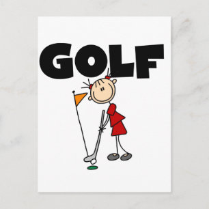 Postal Camisetas de GOLF para chicas y regalos