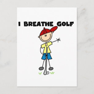 Postal Camisetas de golf y regalos que respiro