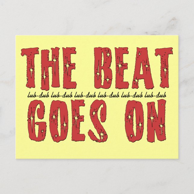 Postal Camisetas de Heart Attack | Regalos para los pacie (Anverso)