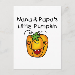 Postal Camisetas de Nana y Papa's Little Pumpkin