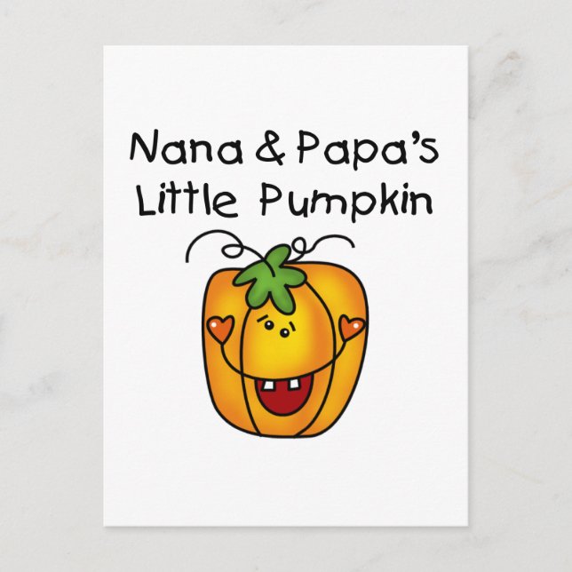 Postal Camisetas de Nana y Papa's Little Pumpkin (Anverso)