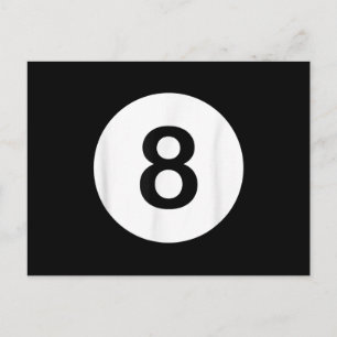 Postal Camisetas de sala de billar 8 Ball, regalo para am