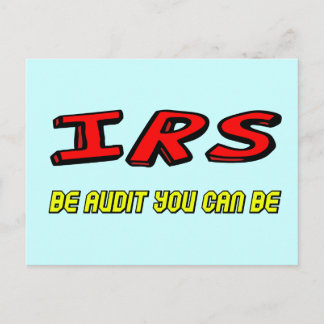 Postal Camisetas divertidas de auditoría de IRS