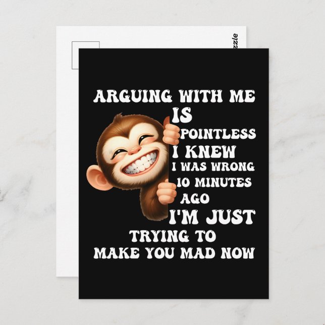 Postal Camisetas Divertidas para Hombres | Geniales, Gráf (Anverso / Reverso)