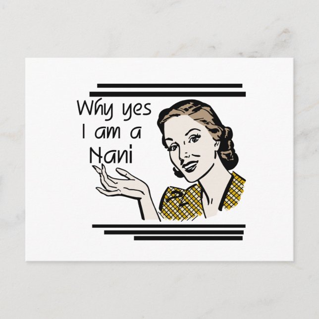 Postal Camisetas Retro Nani e GIfts (Anverso)