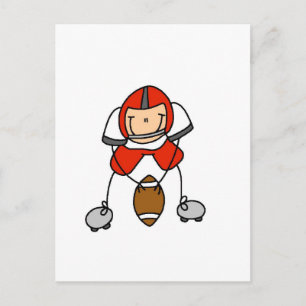 Postal Camisetas rojas de fútbol para jugadores y regalos
