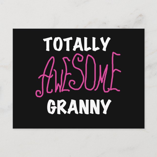 Postal Camisetas rosas granny y GIfts totalmente impresio (Anverso)