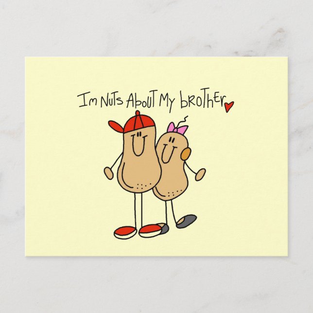 Postal Camisetas sobre mis hermanos y regalos (Anverso)