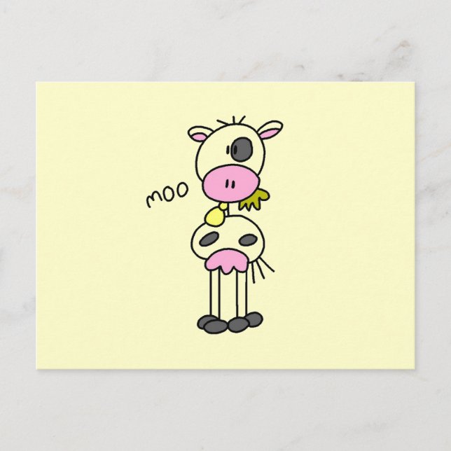 Postal Camisetas y GIfts de las vacas de la figura del pa (Anverso)