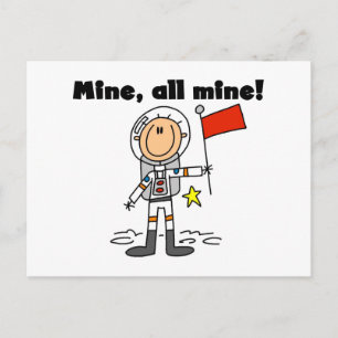 Postal Camisetas y regalos Astronaut Mine All Mine