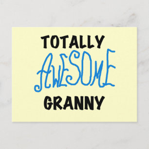 Postal Camisetas y regalos azules de abuela totalmente im